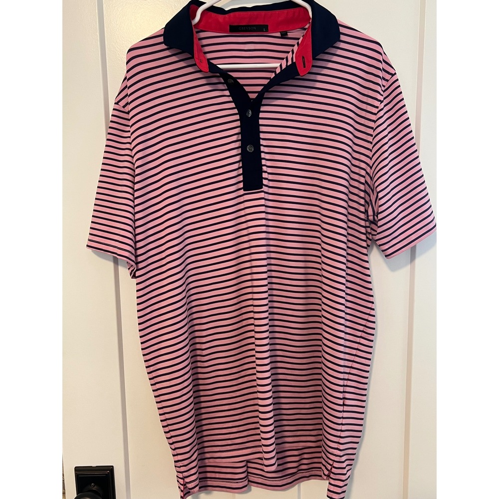 LUXARY GREYSON MENS GOLF polo- size L